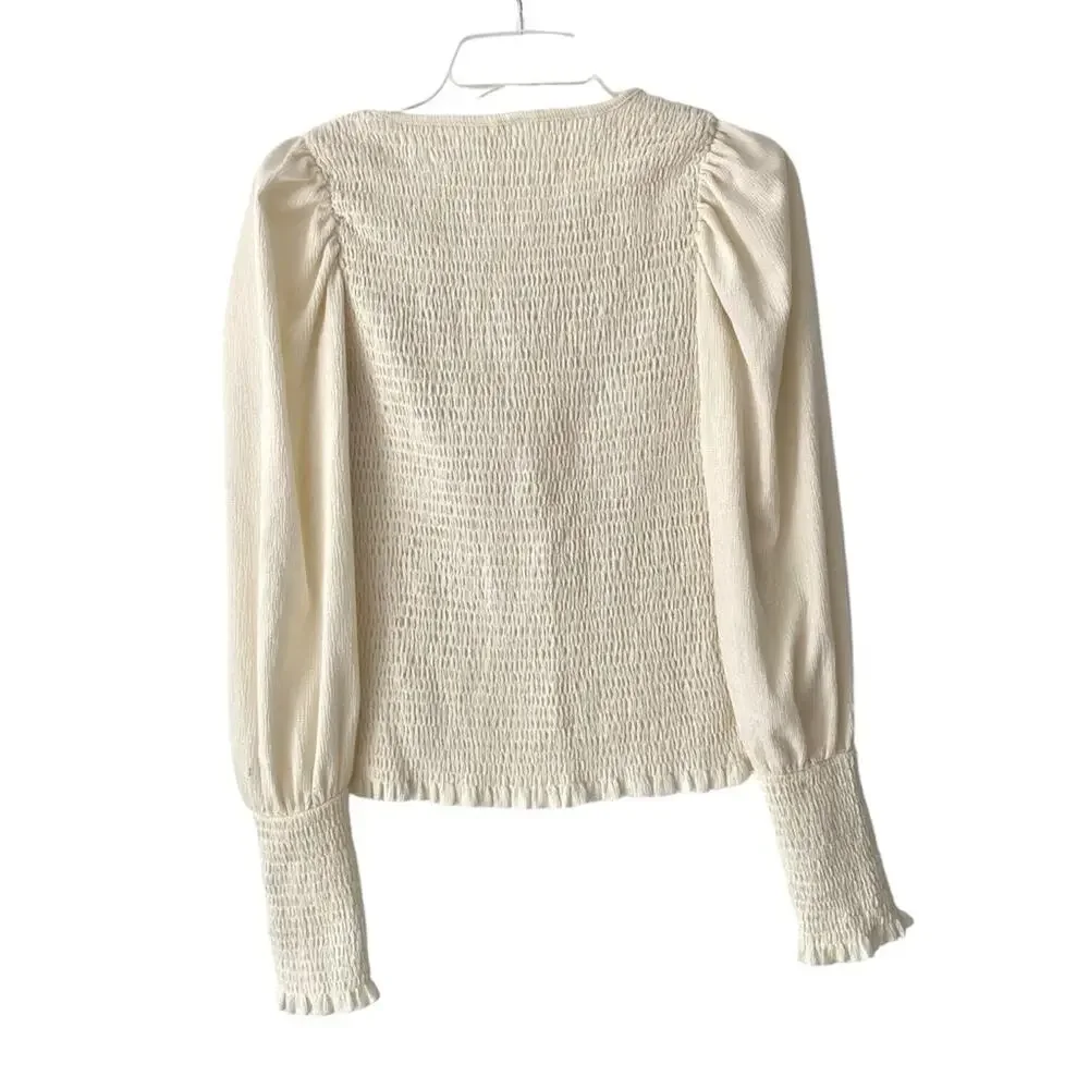 Anthropologie smocked puff